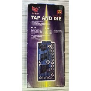 BR Tools 40 Piece Tap and Die Set SAE Metric TD-40 Carbon Steel Case Missing One
